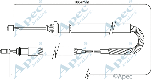 Cable Pull, parking brake (CAB1081)