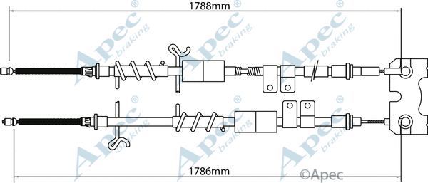 Cable Pull, parking brake (CAB1200)