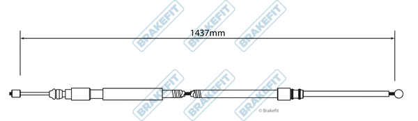 Cable Pull, parking brake (BBC3021)