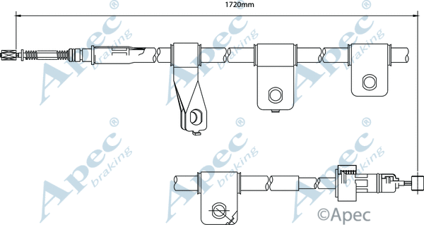 Cable Pull, parking brake (CAB1233)