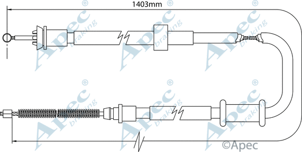Cable Pull, parking brake (CAB1116)