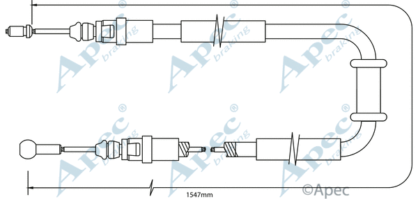 Cable Pull, parking brake (CAB1480)