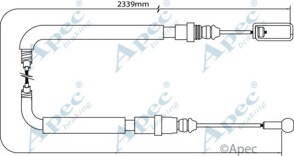 Cable Pull, parking brake (CAB1056)