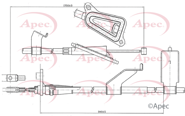 Cable Pull, parking brake (CAB1324)