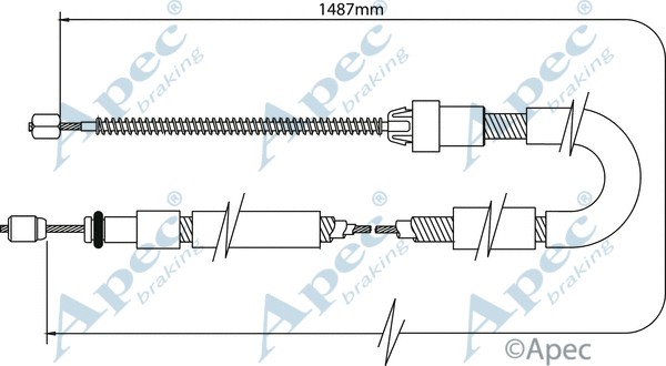 Cable Pull, parking brake (CAB1091)