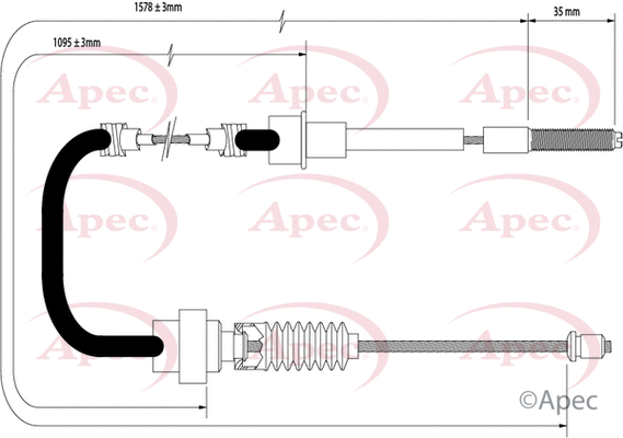 Cable Pull, parking brake (CAB1570)