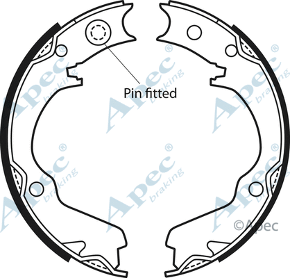 Brake Shoe Set, parking brake (SHU708)