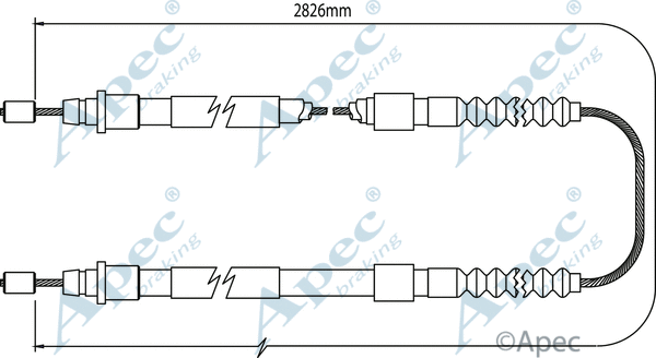 Cable Pull, parking brake (CAB1069)