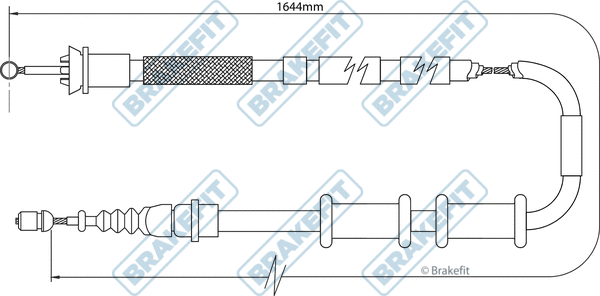Cable Pull, parking brake (BBC3010)