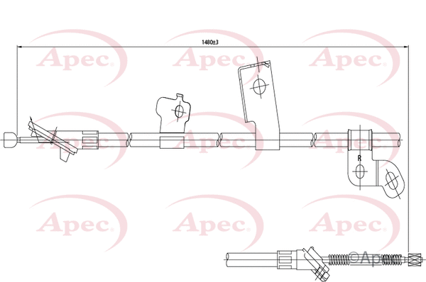 Cable Pull, parking brake (CAB1444)