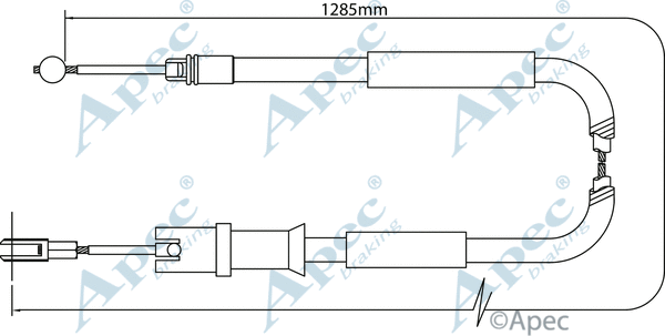 Cable Pull, parking brake (CAB1293)