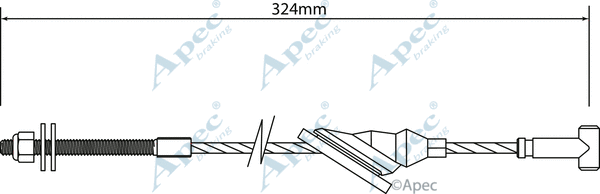 Cable Pull, parking brake (CAB1142)