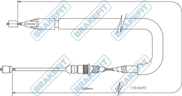 Cable Pull, parking brake (BBC3383)
