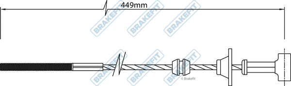 Cable Pull, parking brake (BBC3460)