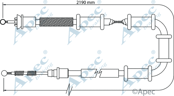 Cable Pull, parking brake (CAB1104)
