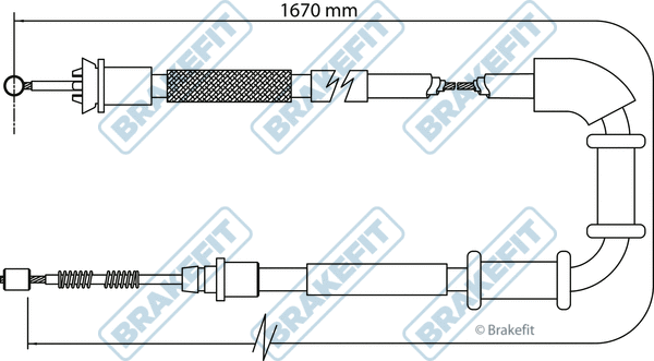 Cable Pull, parking brake (BBC3107)