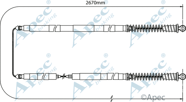 Cable Pull, parking brake (CAB1098)
