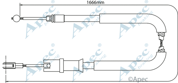 Cable Pull, parking brake (CAB1289)