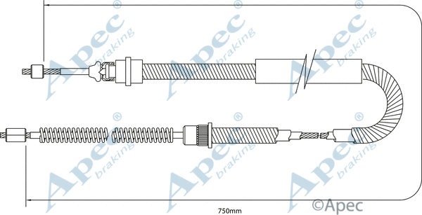 Cable Pull, parking brake (CAB1348)