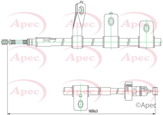 Cable Pull, parking brake (CAB1537)