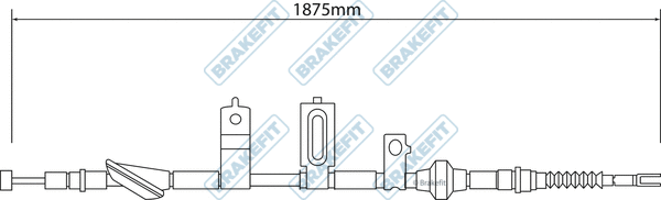 Cable Pull, parking brake (BBC3212)