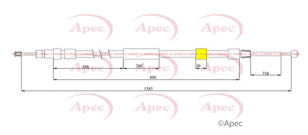 Cable Pull, parking brake (CAB1751)