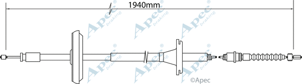 Cable Pull, parking brake (CAB1396)