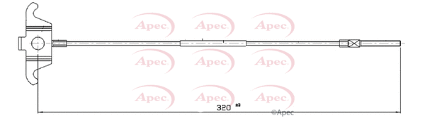 Cable Pull, parking brake (CAB1128)