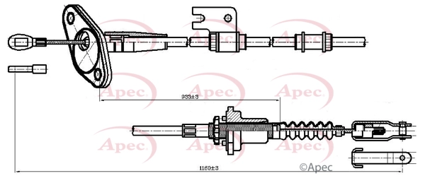 Cable Pull, clutch control (CAB5011)