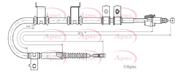 Cable Pull, parking brake (CAB1674)