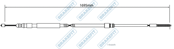 Cable Pull, parking brake (BBC3024)