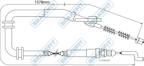 Cable Pull, parking brake (BBC3511)