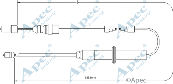 Cable Pull, parking brake (CAB1387)