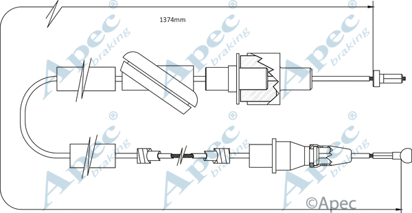 Cable Pull, clutch control (CAB5003)
