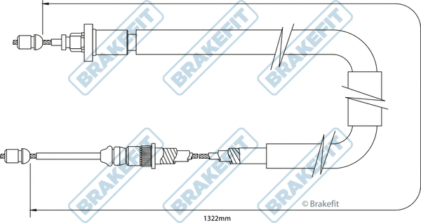 Cable Pull, parking brake (BBC3364)