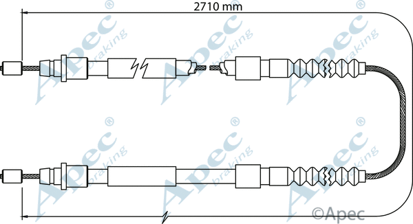Cable Pull, parking brake (CAB1106)