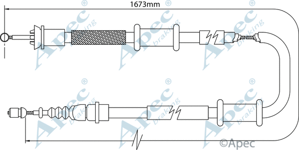 Cable Pull, parking brake (CAB1112)