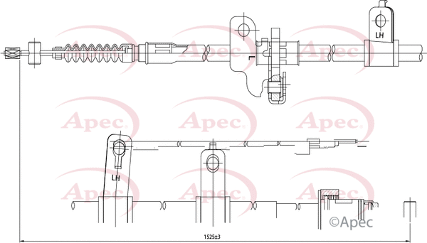 Cable Pull, parking brake (CAB1252)