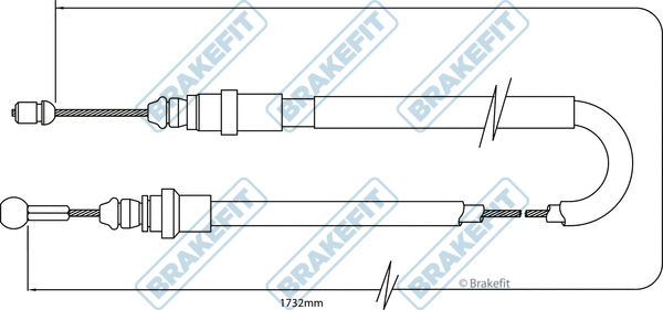 Cable Pull, parking brake (BBC3475)