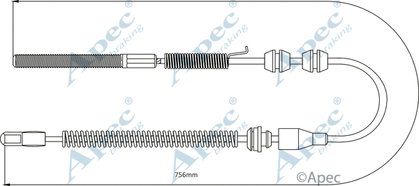 Cable Pull, parking brake (CAB1486)