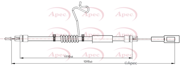 Cable Pull, parking brake (CAB1816)