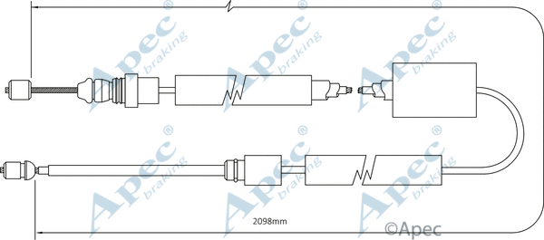 Cable Pull, parking brake (CAB1370)