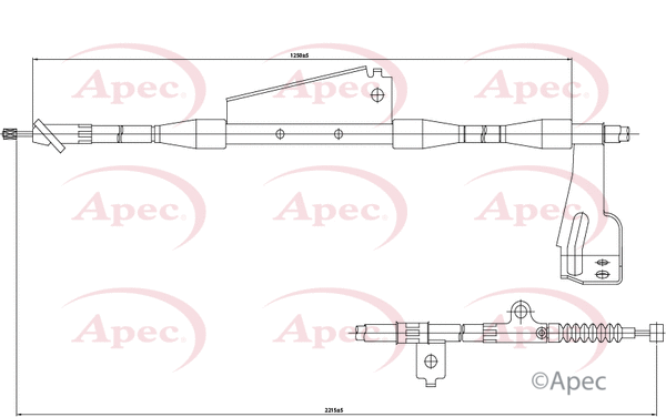 Cable Pull, parking brake (CAB1312)