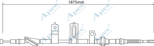 Cable Pull, parking brake (CAB1213)