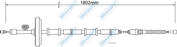 Cable Pull, parking brake (BBC3457)
