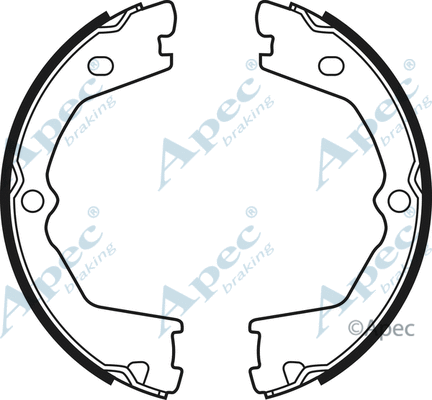 Brake Shoe Set, parking brake (SHU701)