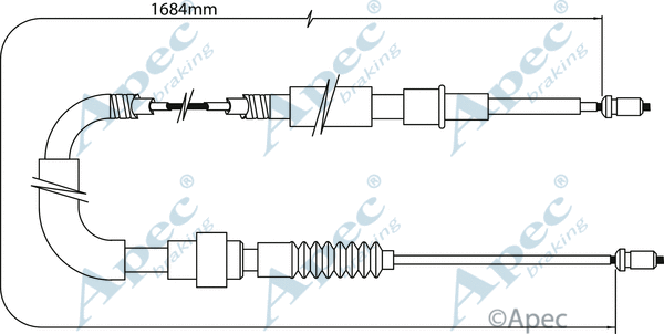 Cable Pull, parking brake (CAB1403)