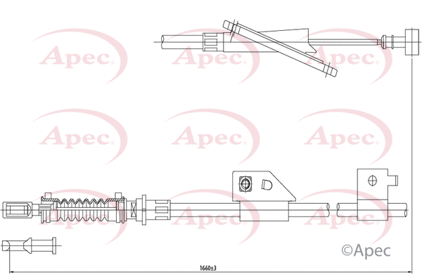 Cable Pull, parking brake (CAB1402)
