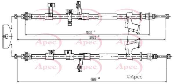 Cable Pull, parking brake (CAB1631)