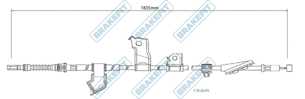 Cable Pull, parking brake (BBC3315)